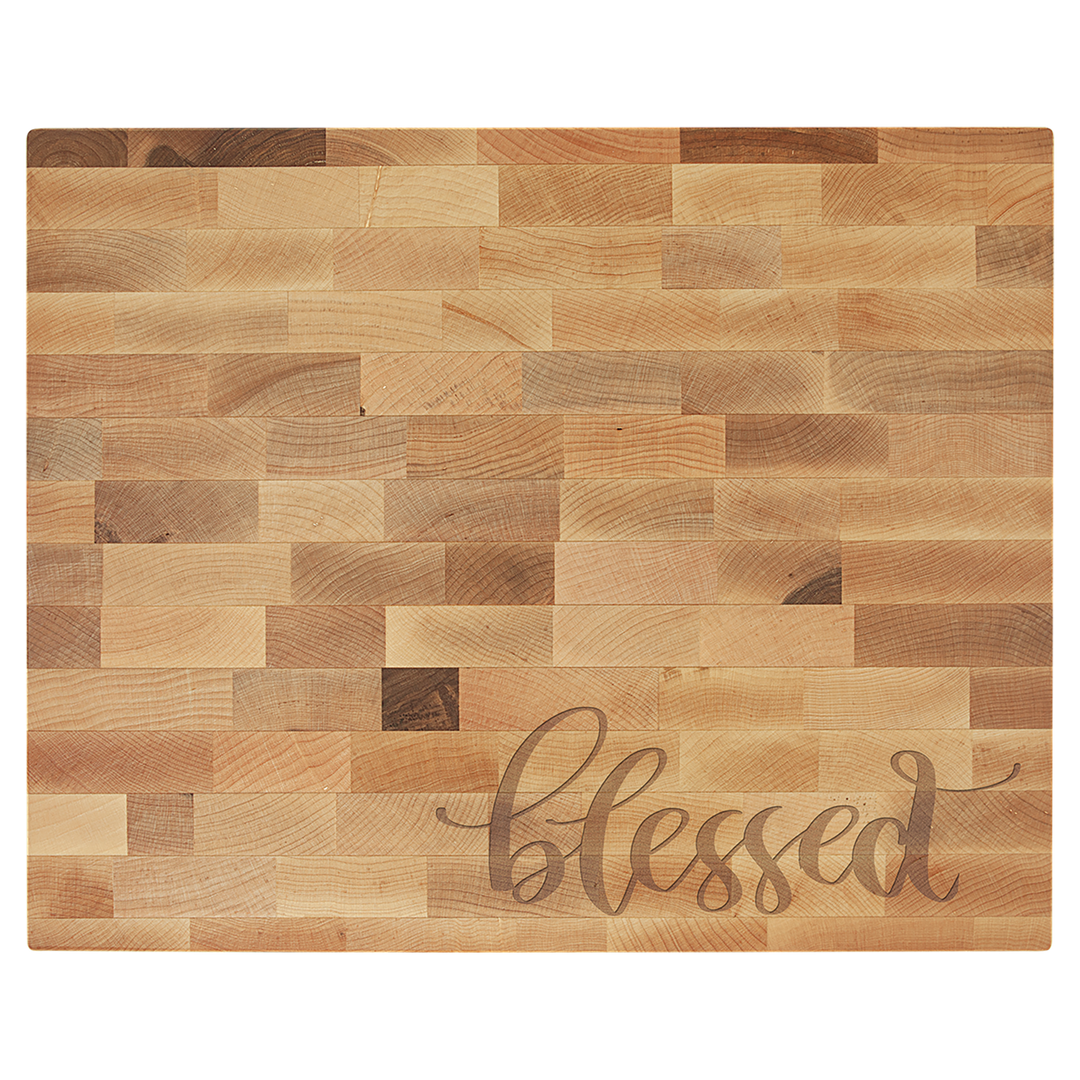 16" x 13" maple butcher block cutting board