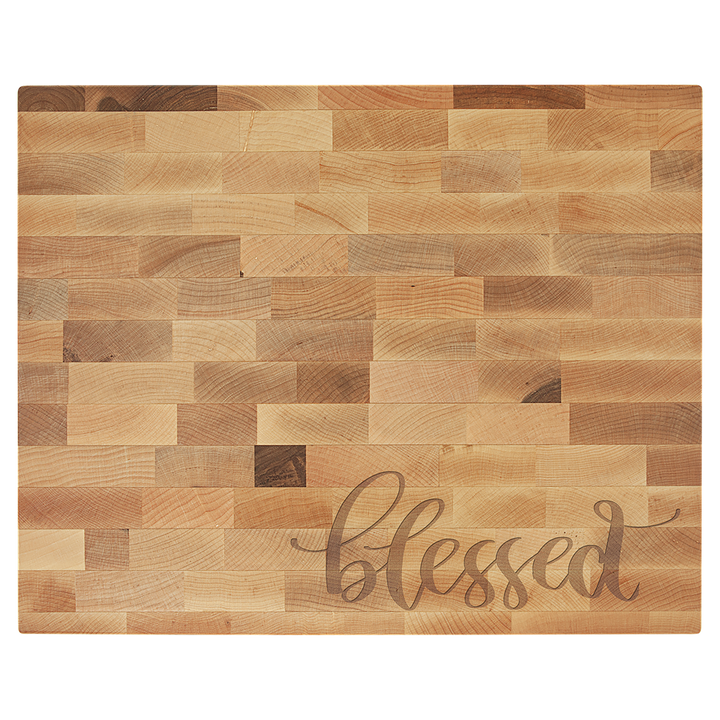 16" x 13" maple butcher block cutting board