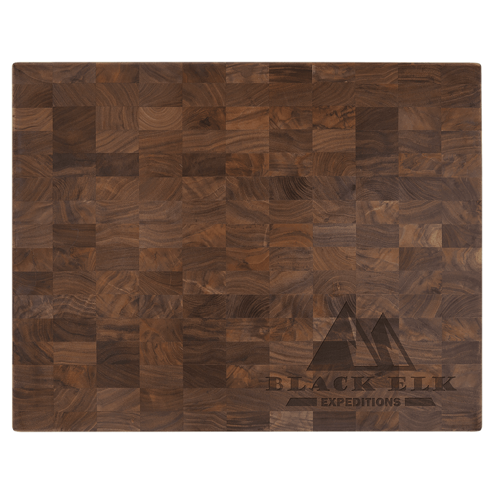 22" x 13" walnut butcher block cutting board