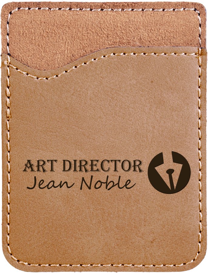 Leatherette phone wallet in Light Brown
