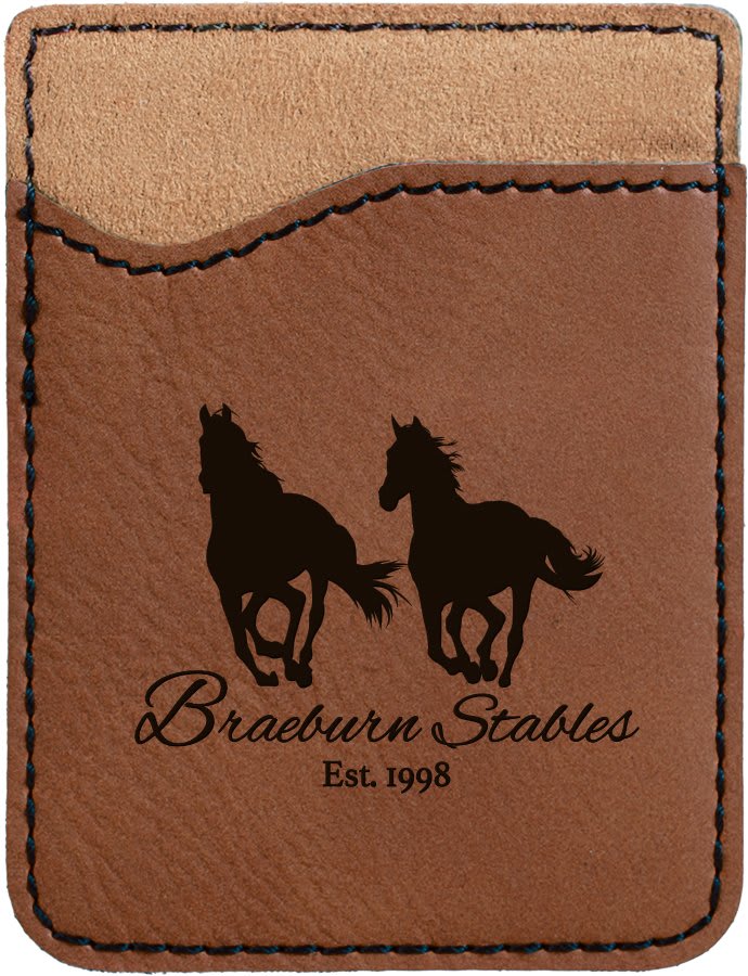 Leatherette phone wallet in Dark Brown