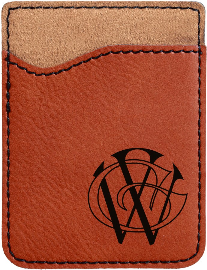 Leatherette phone wallet in Rawhide