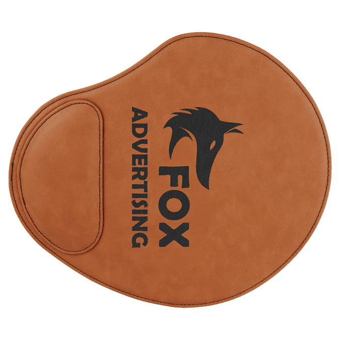 Engraved Leatherette Mouse Pad with Logo in Rawhide