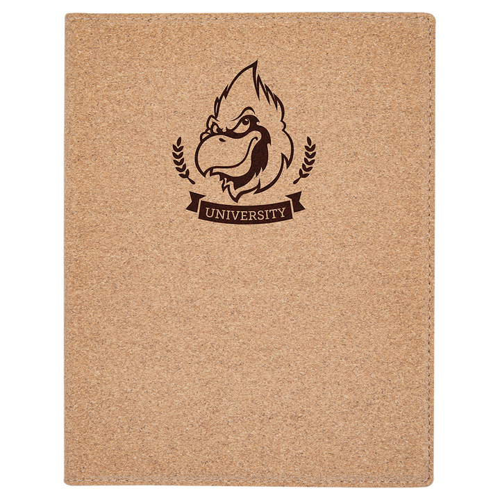 7" x 9" Small Cork Portfolio with Notepad