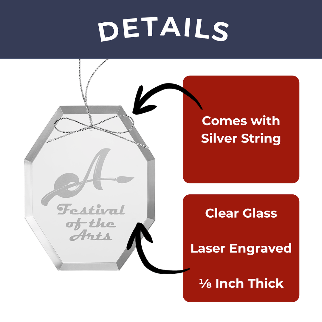 Custom Corporate Crystal Ornament – Oval Laser Engraved Logo Gift
