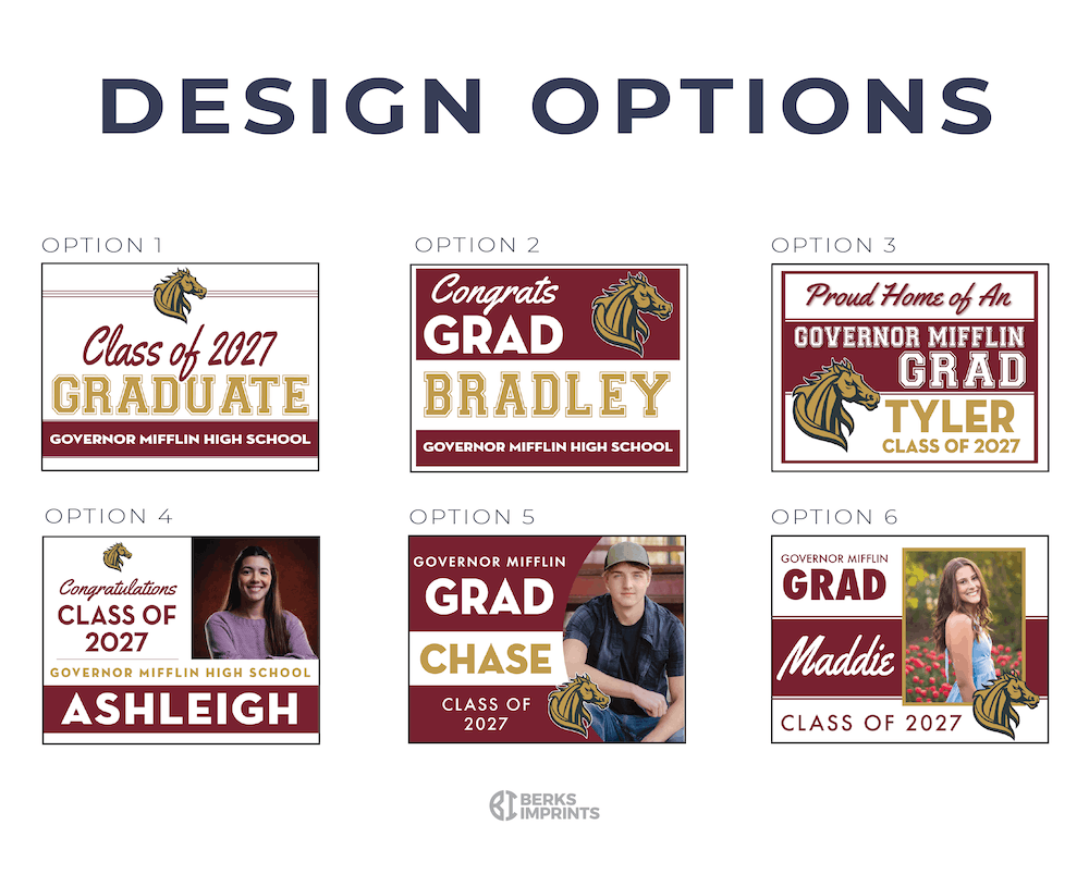 Class of 2027 Governor Mifflin Graduate Yard Signs