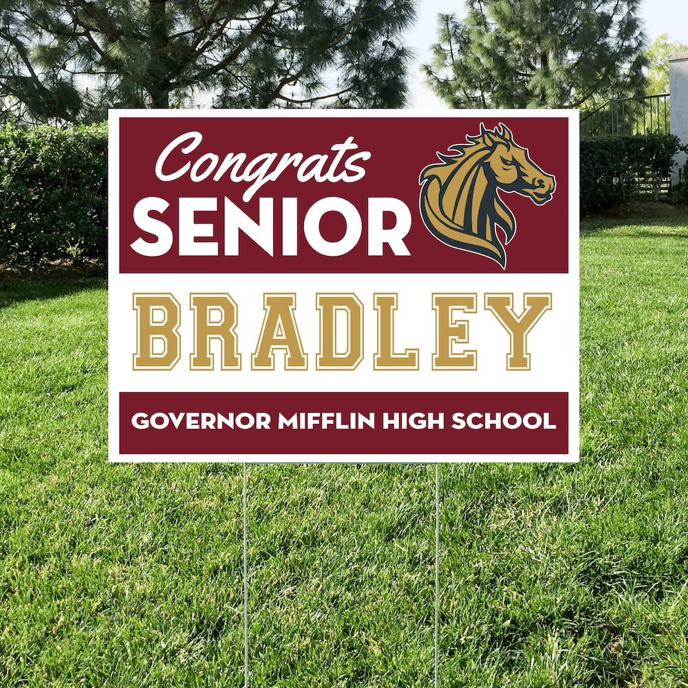 Governor Mifflin senior yard sign