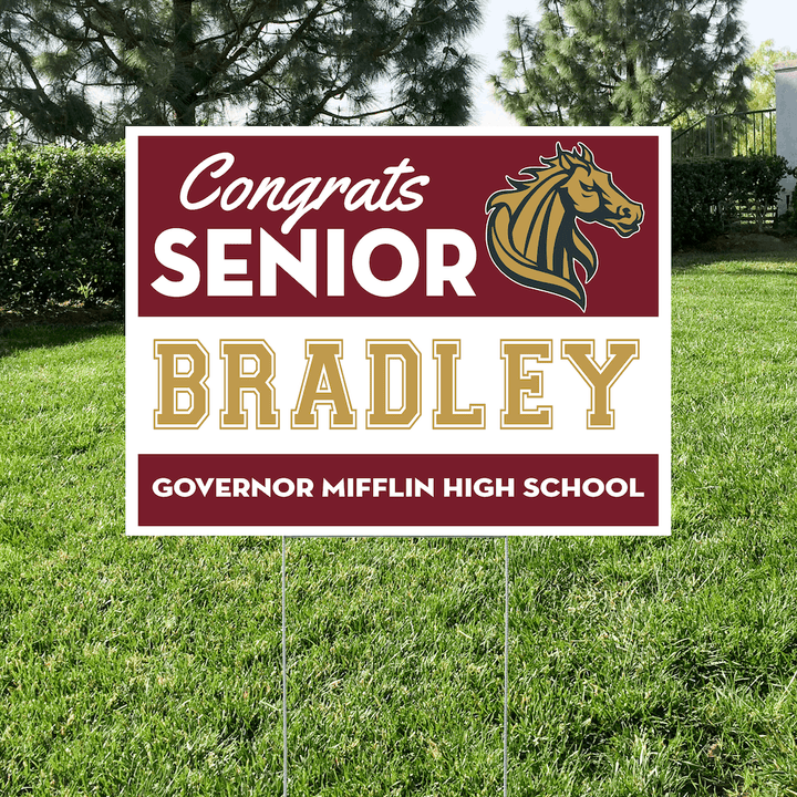 Governor Mifflin senior yard sign