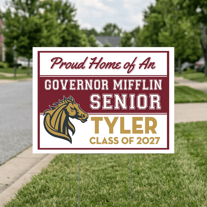 Governor Mifflin senior yard sign