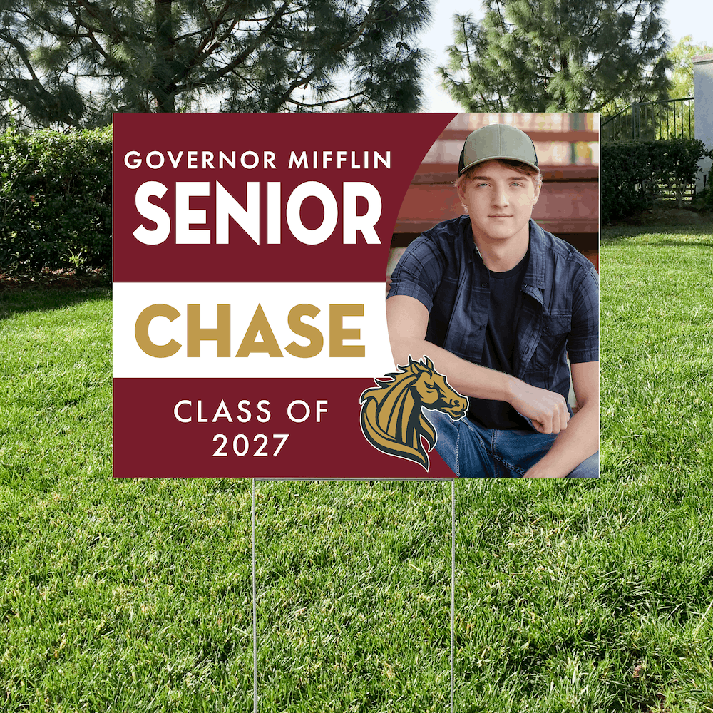 Governor Mifflin senior yard sign