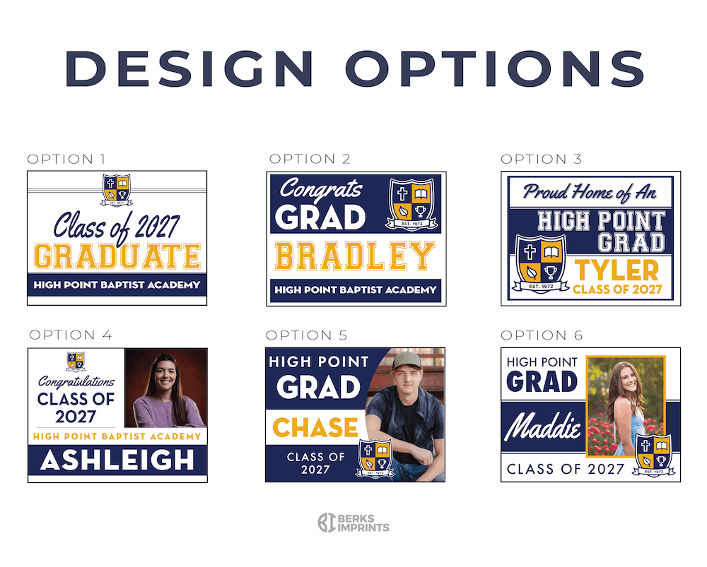 Class of 2027 High Point Graduate Yard Signs