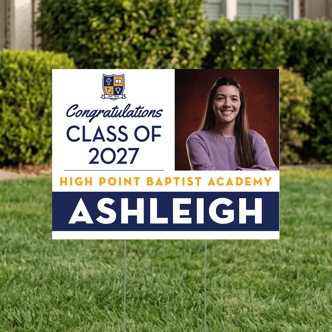 High Point senior yard sign