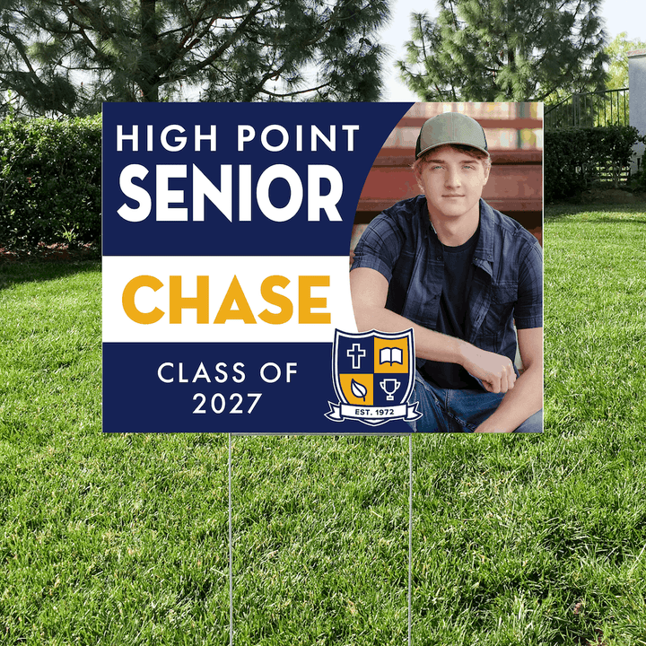 High Point senior yard sign