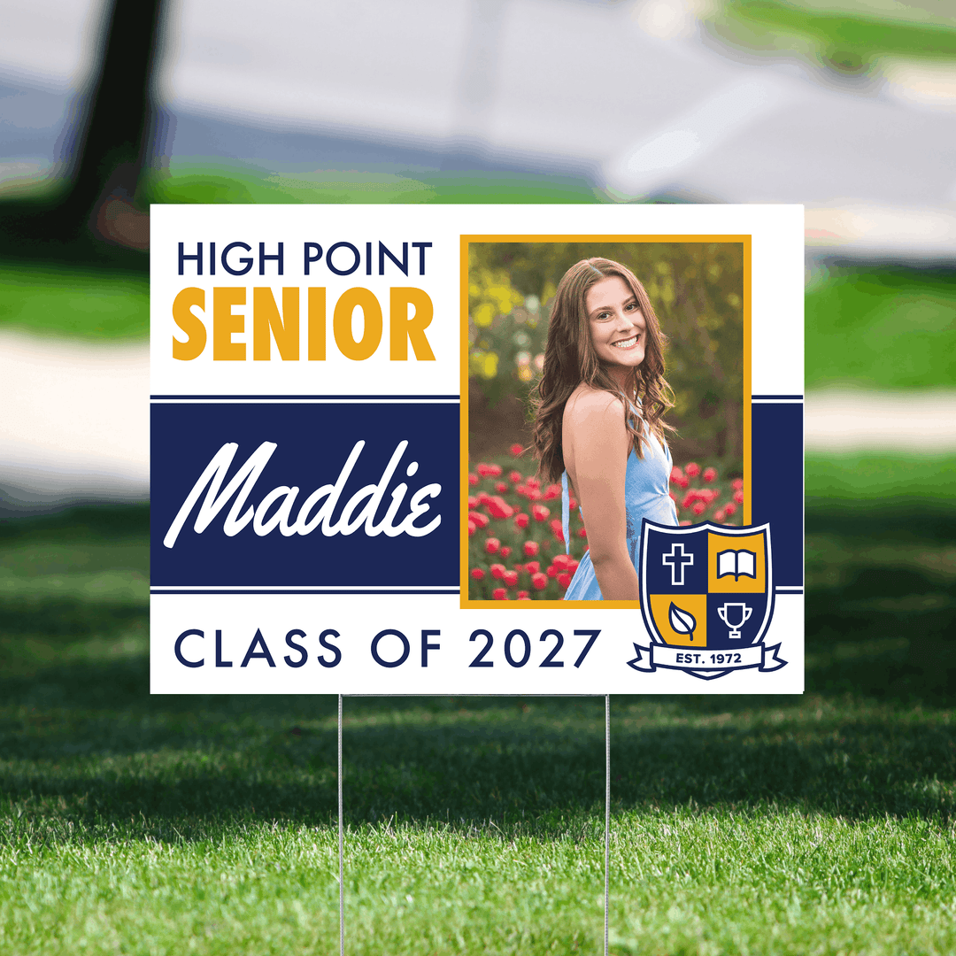 High Point senior yard sign