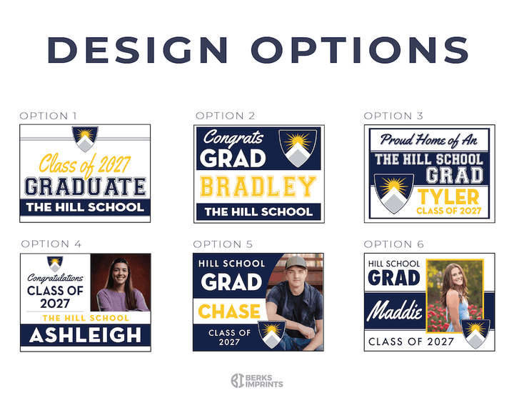 Class of 2027 Hill School Graduate Yard Signs