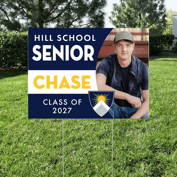 Hill School senior yard sign