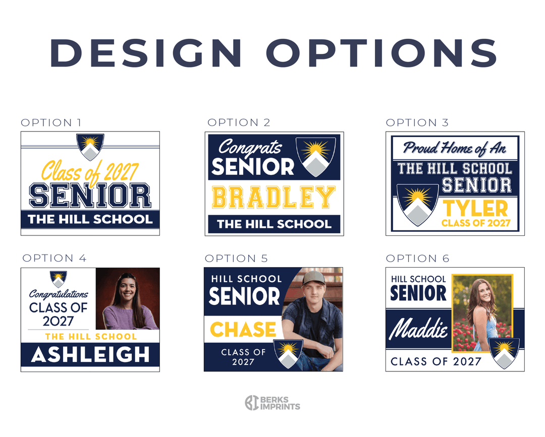 Hill School senior yard sign