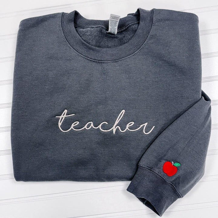 Teacher Embroidered Sweatshirt