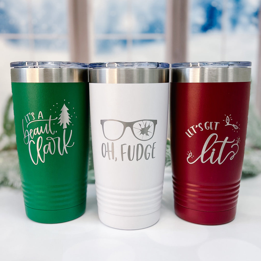 Christmas Laser Engraved Tumbler - Barn Street Designs