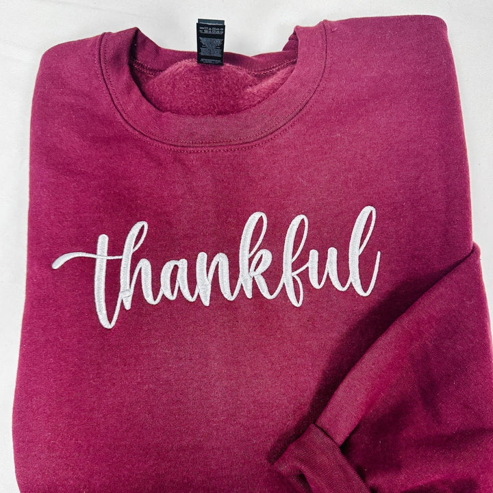 Thankful Embroidered Sweatshirt