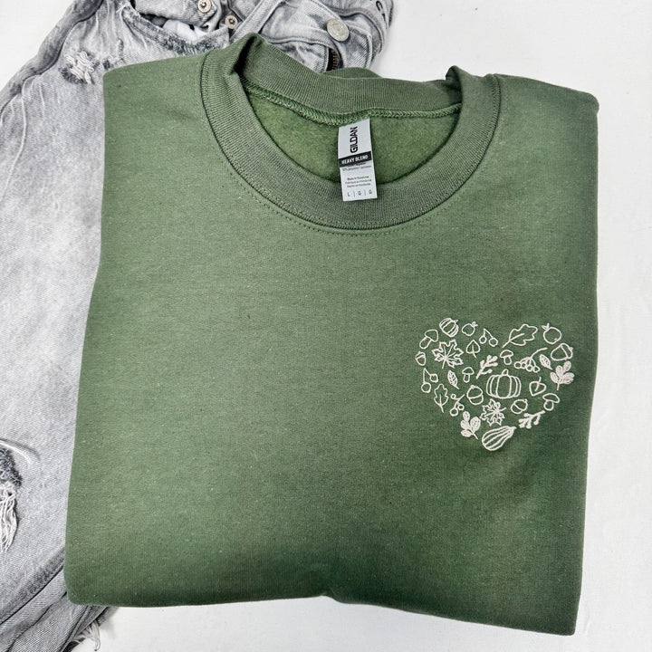 Fall Love Embroidered Sweatshirt