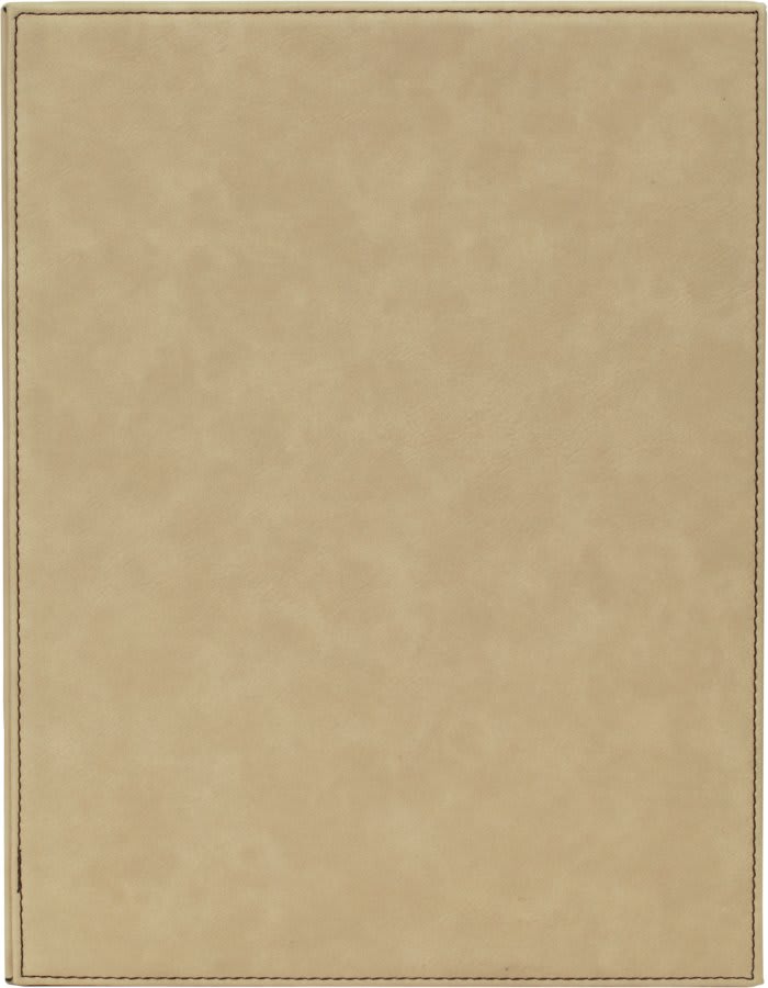 Engraved Leatherette Plaque in 8" x 10" / Light Brown