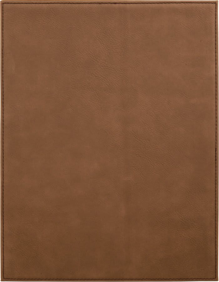 Engraved Leatherette Plaque in 10 1/2" x 13" / Dark Brown