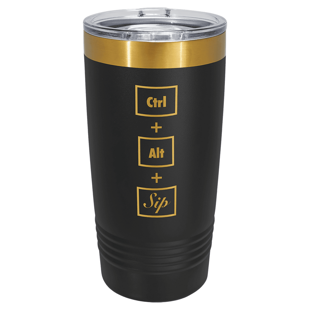 Polar Camel 20 oz ringneck tumbler in Black / Gold