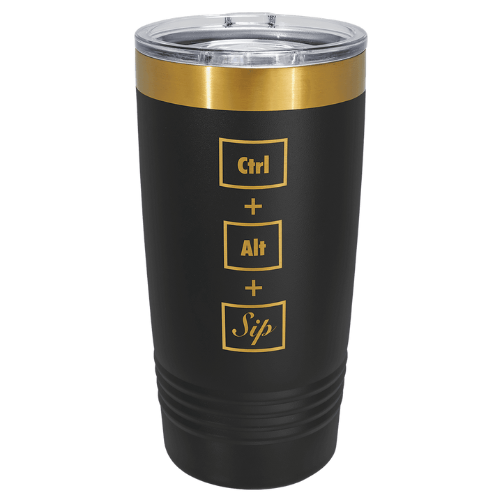 Polar Camel 20 oz ringneck tumbler in Black / Gold