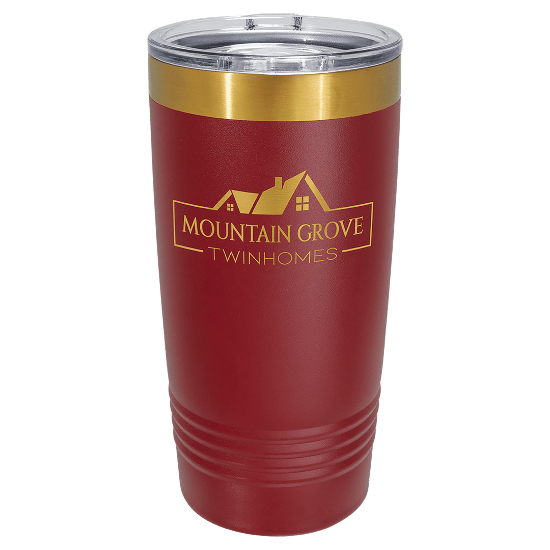 Polar Camel 20 oz ringneck tumbler in Maroon / Gold