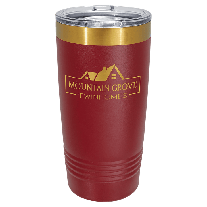 Polar Camel 20 oz ringneck tumbler in Maroon / Gold