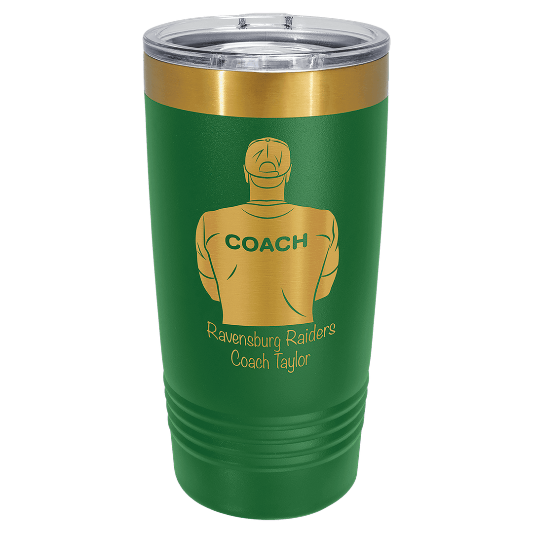 Polar Camel 20 oz ringneck tumbler in Green / Gold