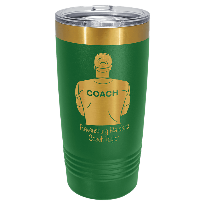 Polar Camel 20 oz ringneck tumbler in Green / Gold