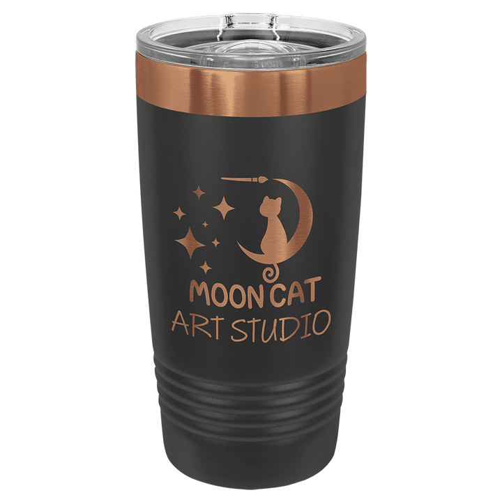Polar Camel 20 oz ringneck tumbler in Black / Rose Gold