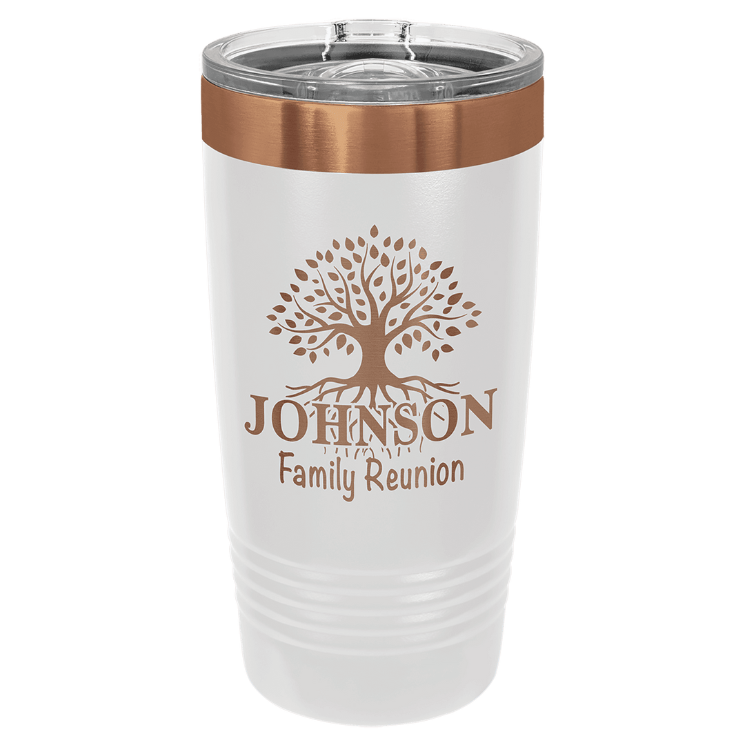 Polar Camel 20 oz ringneck tumbler in White / Rose Gold
