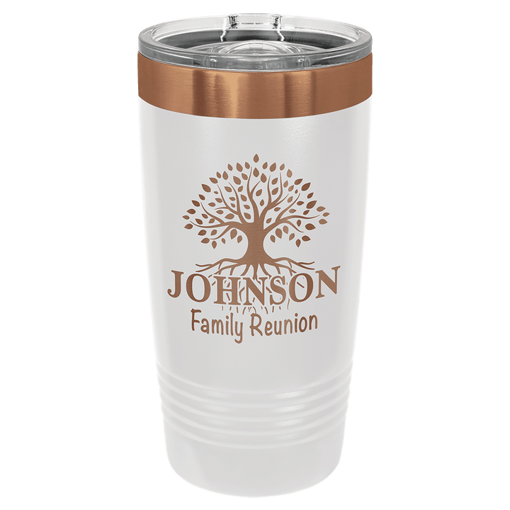 Polar Camel 20 oz ringneck tumbler in White / Rose Gold