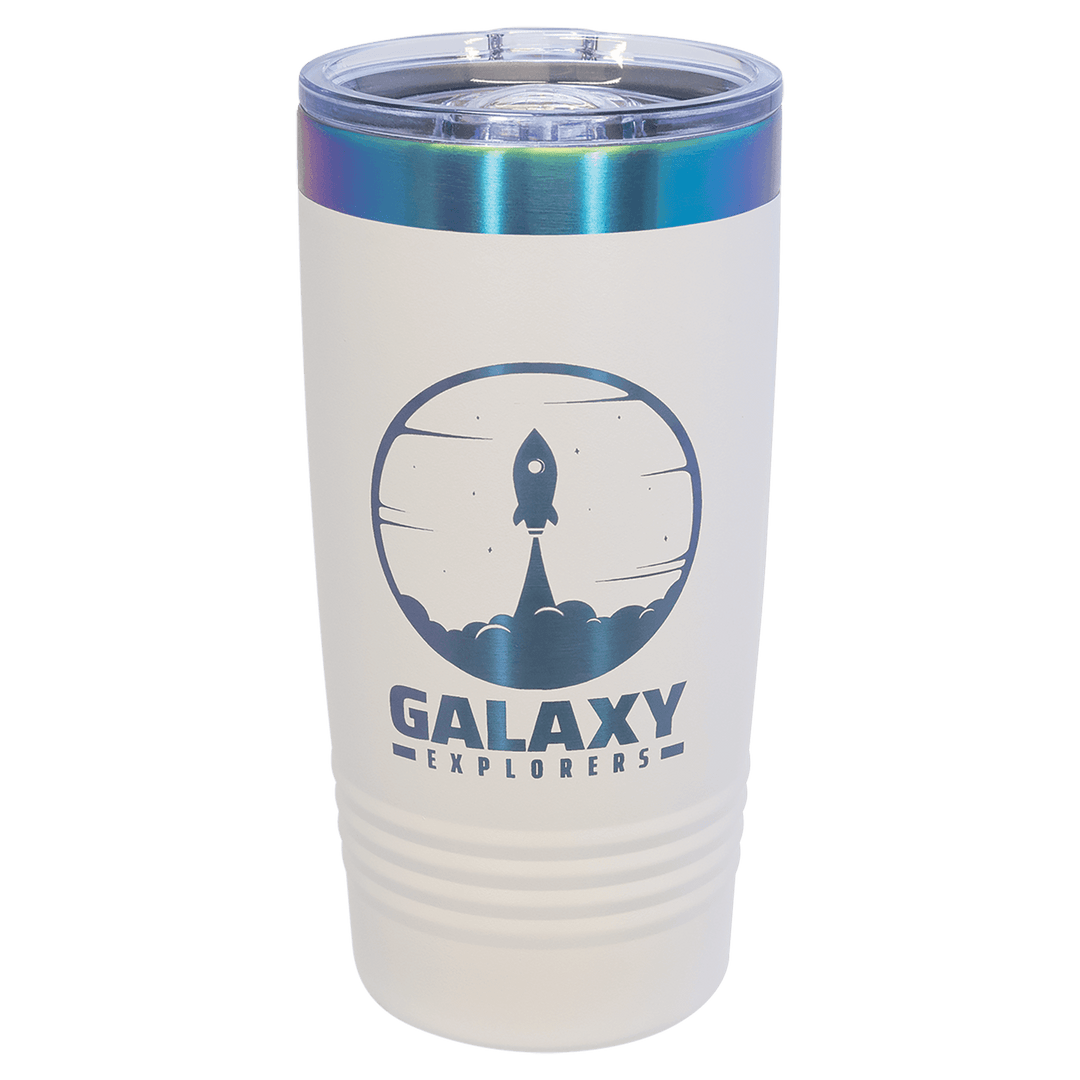 Polar Camel 20 oz ringneck tumbler in White Prism