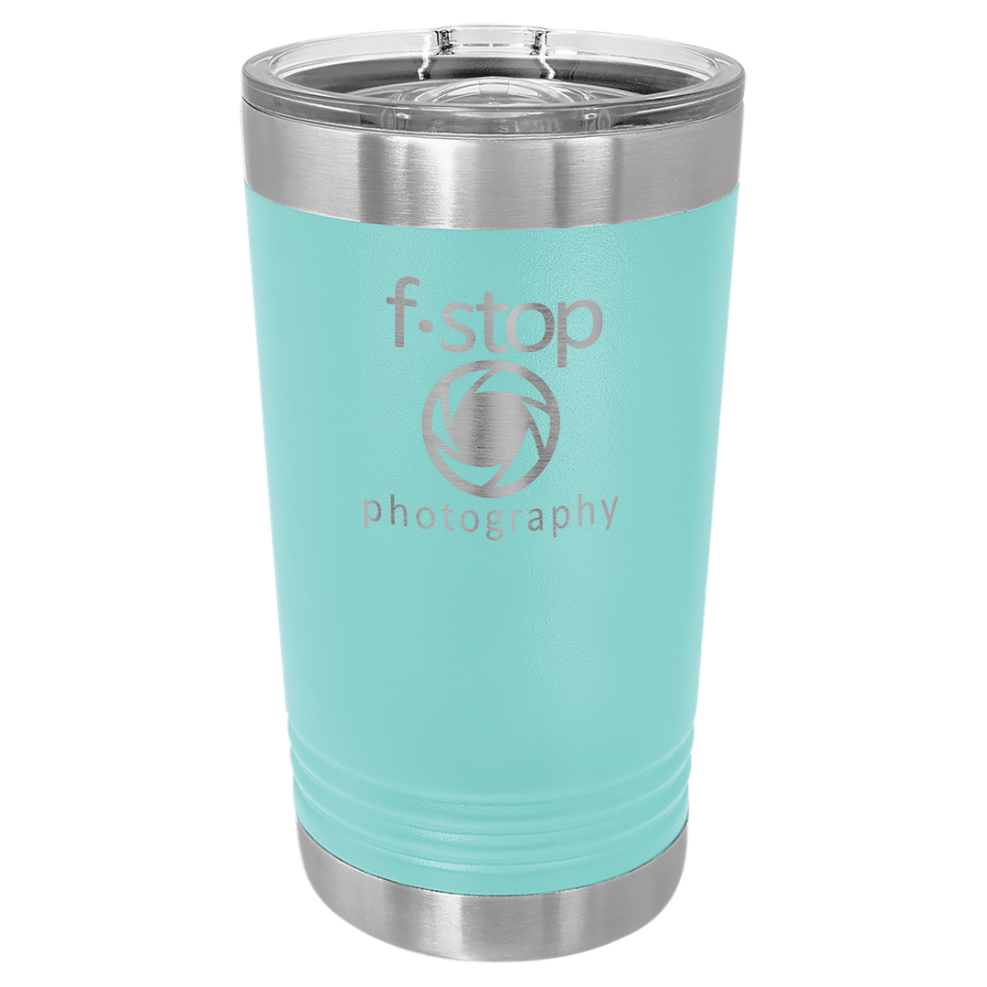 Polar Camel 16 oz pint tumbler in Teal