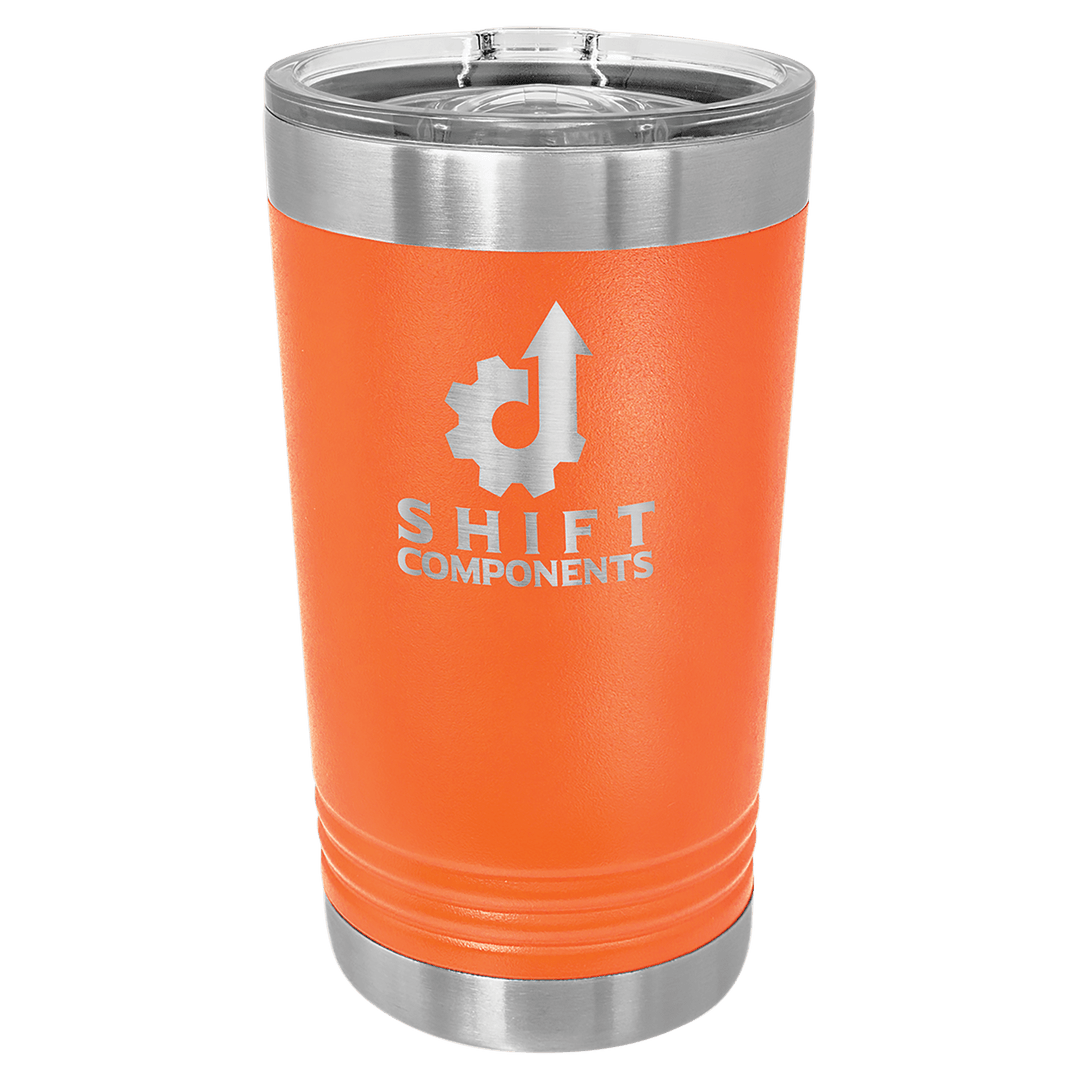 Polar Camel 16 oz pint tumbler in Orange
