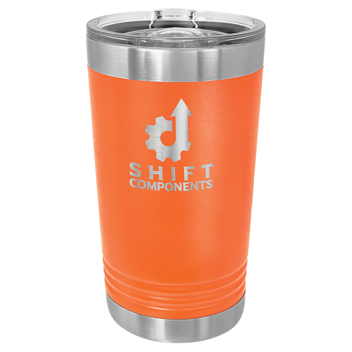 Polar Camel 16 oz pint tumbler in Orange