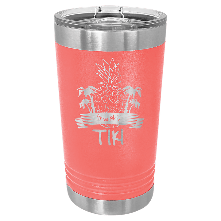 Polar Camel 16 oz pint tumbler in Coral