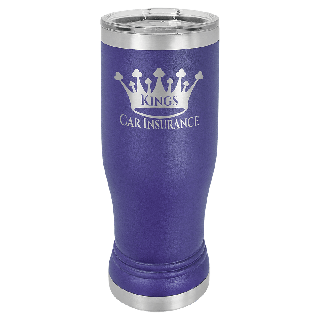Polar Camel 14 oz pilsner tumbler in Purple