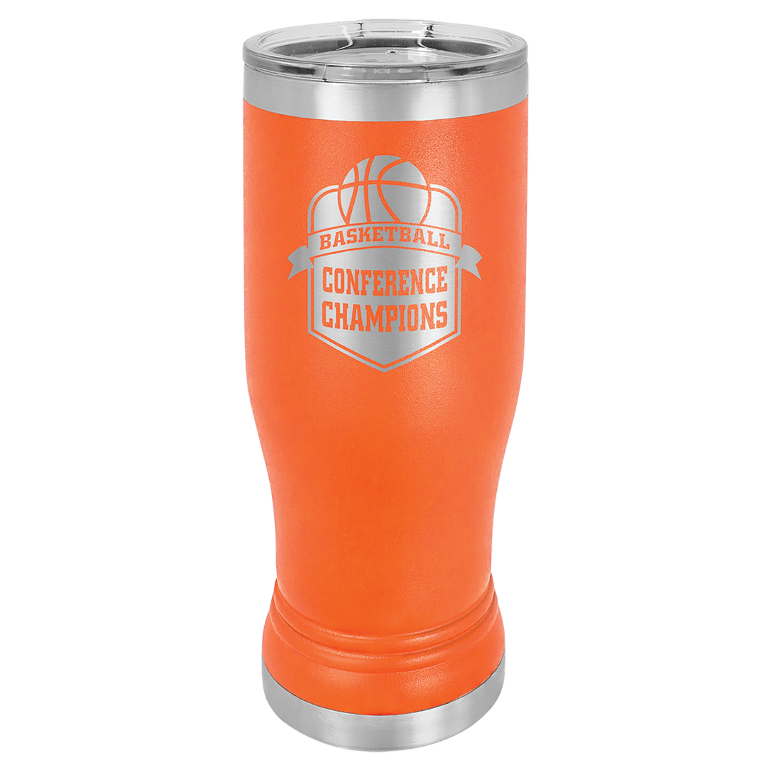 Polar Camel 14 oz pilsner tumbler in Orange