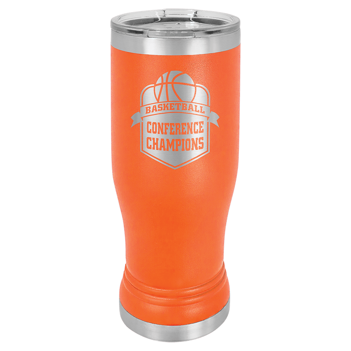 Polar Camel 14 oz pilsner tumbler in Orange