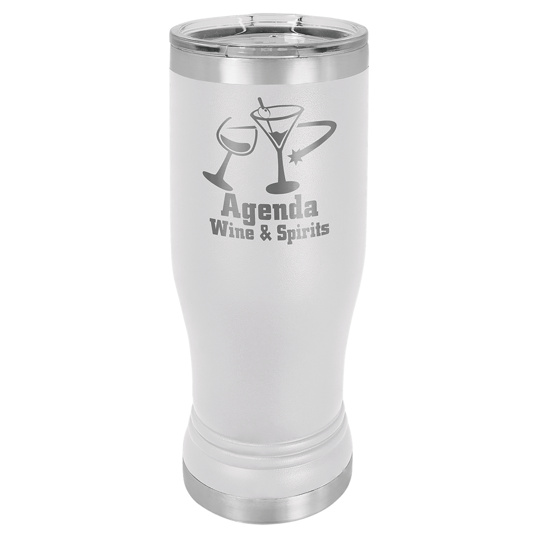 Polar Camel 14 oz pilsner tumbler in White