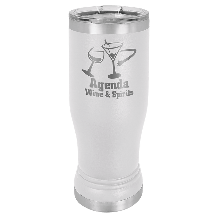 Polar Camel 14 oz pilsner tumbler in White