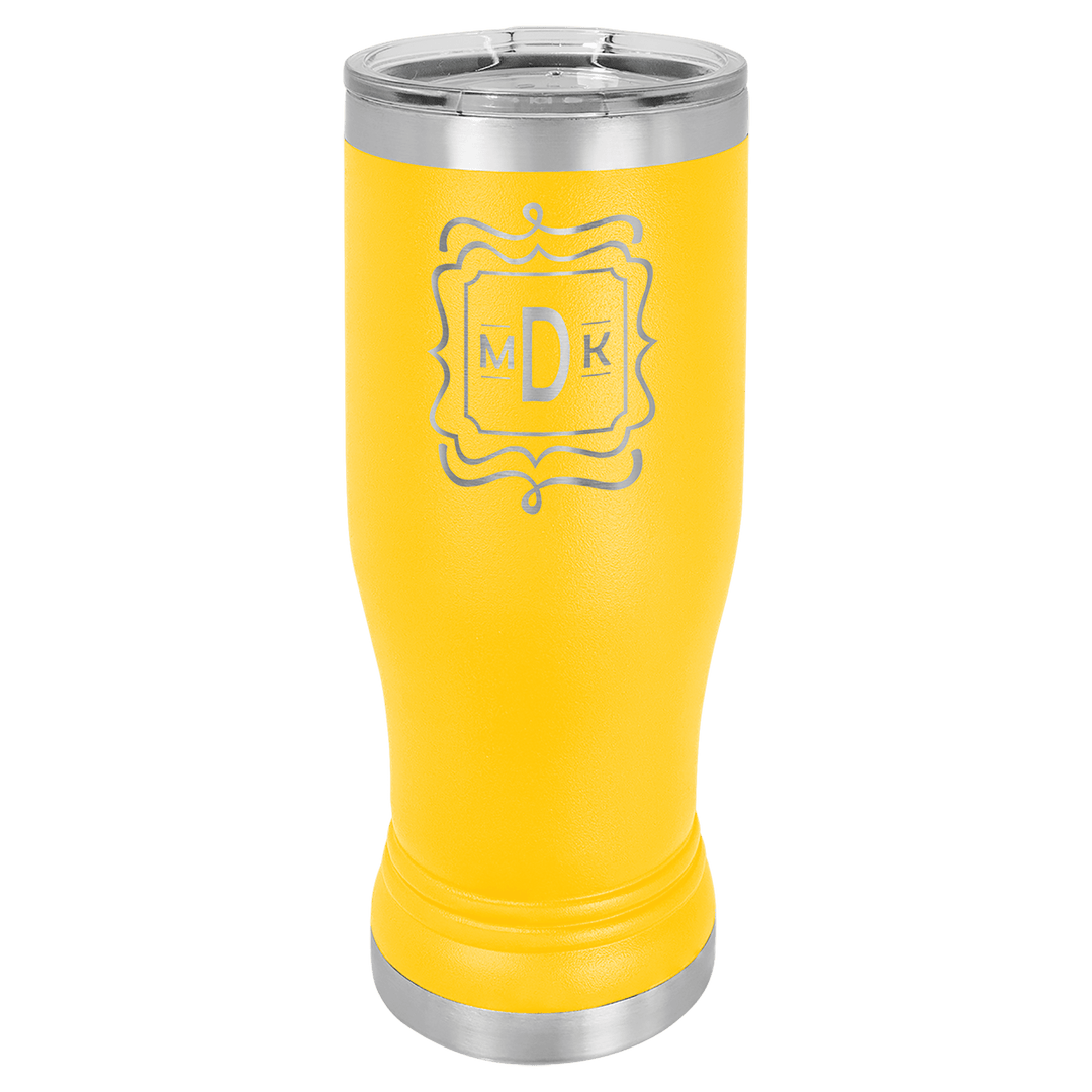 Polar Camel 14 oz pilsner tumbler in Yellow