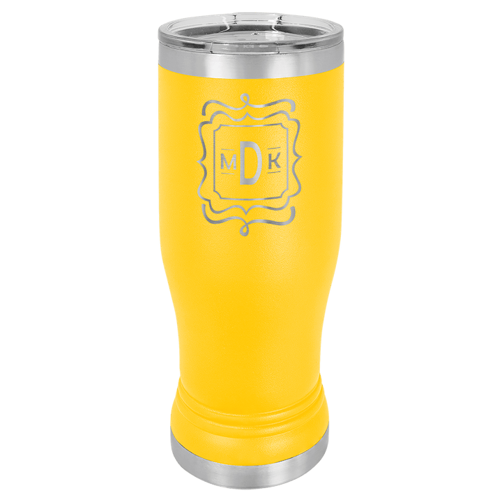 Polar Camel 14 oz pilsner tumbler in Yellow