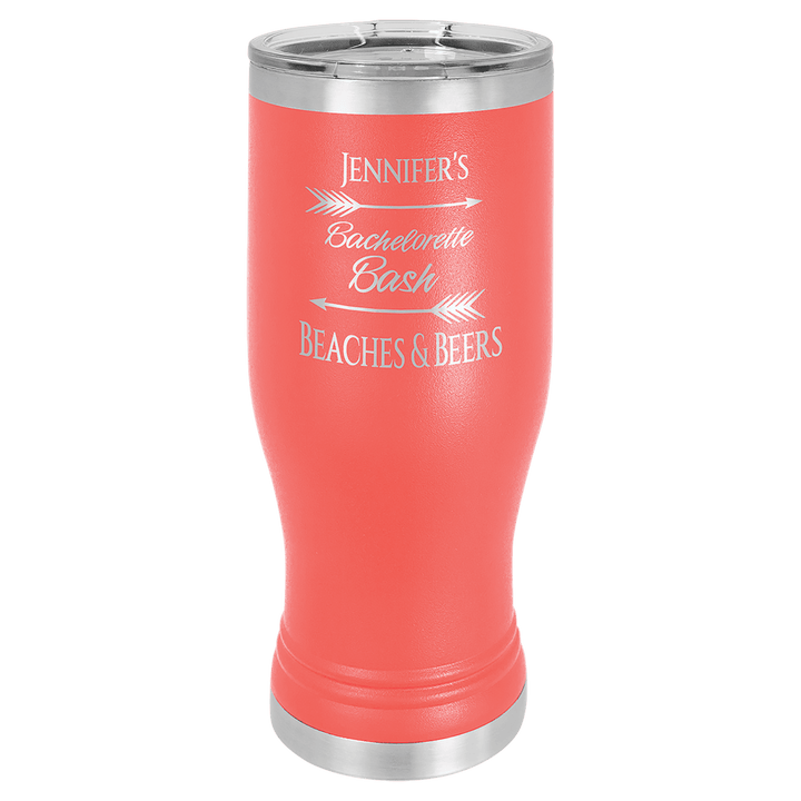Polar Camel 20 oz pilsner tumbler in Coral