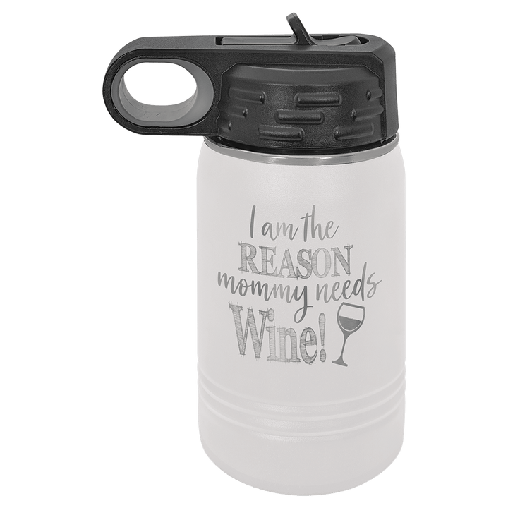 Polar Camel 12 oz water bottle in White